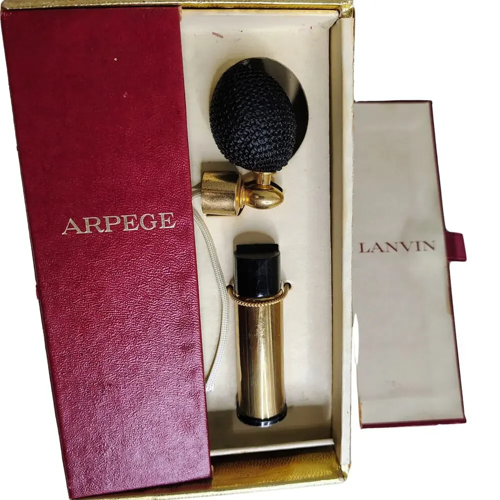 60s Arpege Lanvin 2oz Eau De Lanvin  Atomizer Miniature Pump Box Set Dead Stock